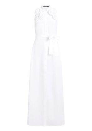 Karl Lagerfeld floral appliqué maxi dress - White