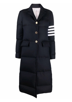 Thom Browne down-feather 4-Bar overcoat - Blue