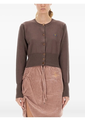 Vivienne Westwood Bea Orb-logo button-fastening cardigan - Brown
