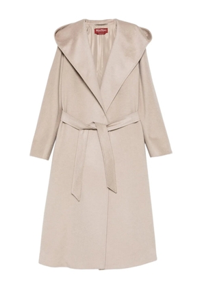 Max Mara hooded belted coat - Neutrals