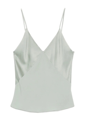 Forte Forte satin V-neck top - Green