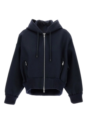 Simone Rocha zipper closure hoodie - Blue