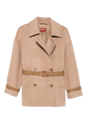 Max Mara double-breasted belted coat - Brown