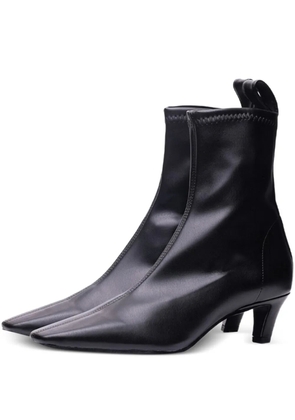 Poche Paris square-toe ankle boots - Black