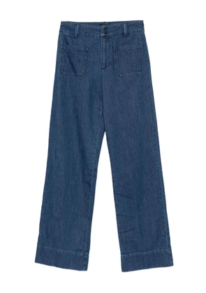 A.P.C. cotton patch-pocket trousers - Blue