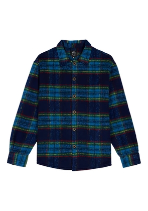 Brain Dead checked flannel shirt - Blue