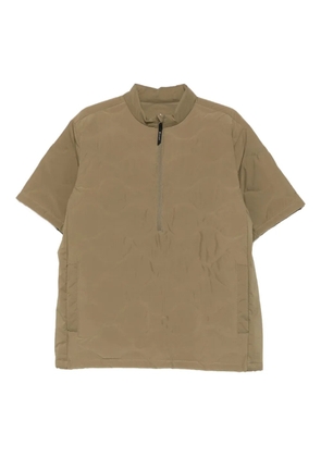 Snow Peak quilted-design zip-up sweater - Green