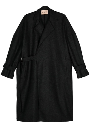 Plan C wrap-design coat - Grey