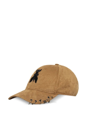Patrizia Pepe embroidered ring-detail baseball cap - Brown