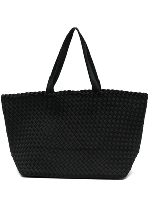 NAGHEDI large Como woven black tote bag