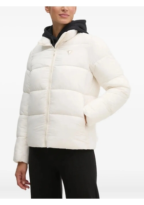 GUESS USA zip-up puffer jacket - White