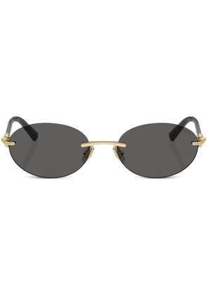 Tiffany & Co Eyewear oval frame tinted sunglasses - Black