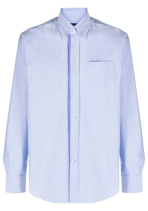 Deperlu spread-collar cotton shirt - Blue