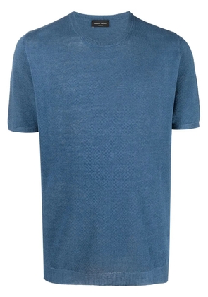 Roberto Collina crew-neck fitted T-shirt - Blue