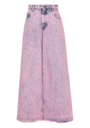 Marni marble-effect wash wide-leg jeans - Pink