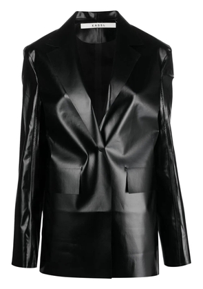 KASSL Editions high-shine single-breasted blazer - Black