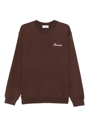 Laneus logo-embroidered sweatshirt - Brown