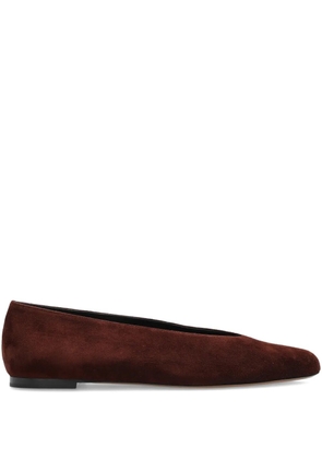 NEOUS suede pointed-toe flats - Brown