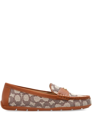 Coach logo-jacquard loafers - Brown