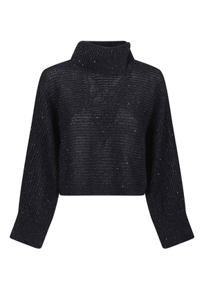 Peserico roll-neck sweater - Black