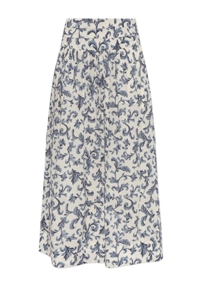 Posse Rue baroque-print maxi skirt - White