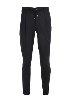 Luigi Borrelli pleated drawstring trousers - Black