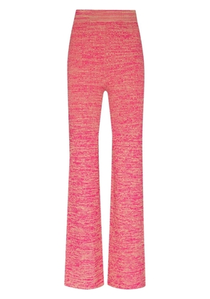 REMAIN rib-knit wide-leg trousers - Pink