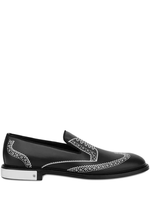 Moschino leather loafers - Black