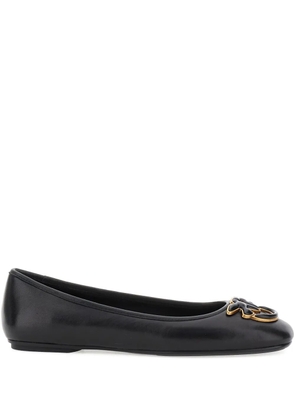 PINKO logo-embellished ballerina flats - Black