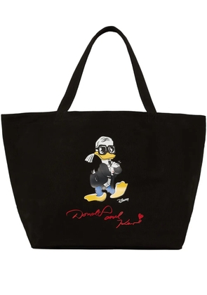 Karl Lagerfeld x Disney cotton tote bag - Black