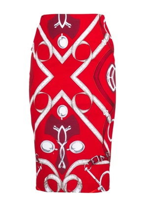 Samantha Sung printed pencil skirt - Red