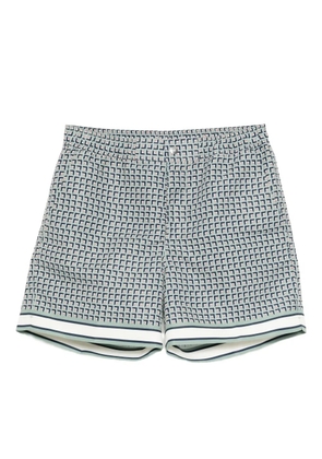 CHÉ Tessera geometric-pattern swim shorts - Green