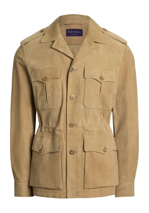 Ralph Lauren Purple Label military-style suede jacket - Neutrals