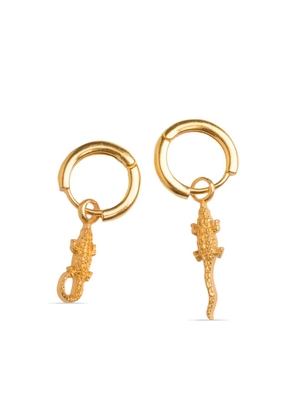Natia X Lako Crocodile hoop earrings - Gold