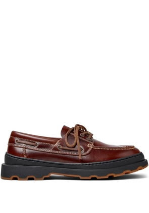 Camper Brutus leather lace-up loafers - Red