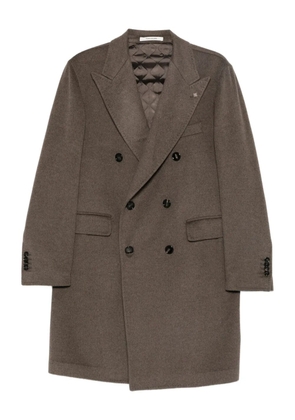 Tagliatore double-breasted cashmere coat - Brown
