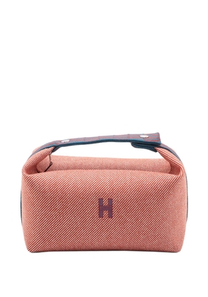 Hermès Pre-Owned 2020-2025 Large Wool Bride A Brac H Natte Case vanity bag - Blue