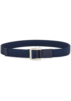 Ferragamo logo engraved buckle belt - Blue