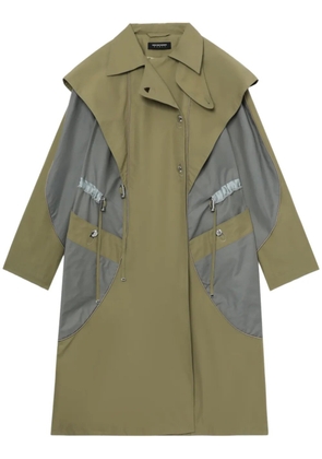 Kiko Kostadinov colour-block coat - Green