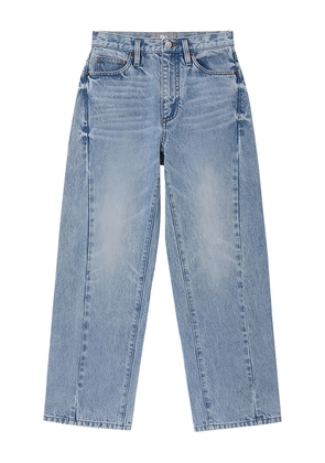 Hey Joanie logo-patch jeans - Blue