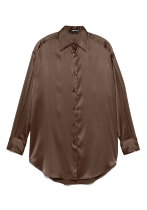 TOM FORD satin shirt - Brown