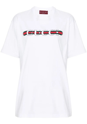 Gucci logo-print cotton T-shirt - White
