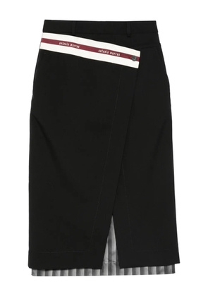 Antonio Marras Rock striped midi skirt - Black