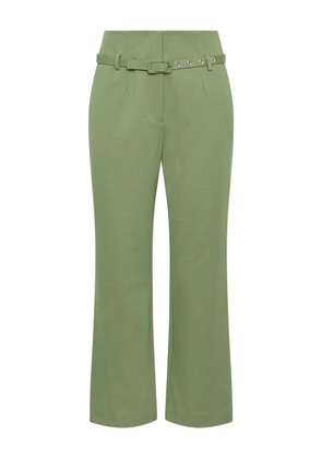 MALIPARMI belted straight trousers - Green