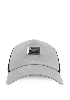 Dolce & Gabbana mesh detailing baseball plaque - Grey