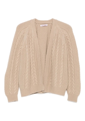 Liska cable-knit cardigan - Brown