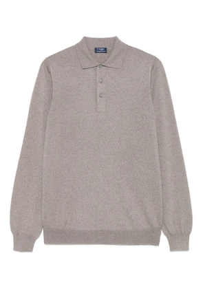 Barba long-sleeve polo shirt - Neutrals