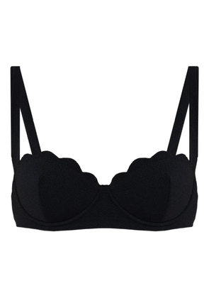 Marysia North scallop-edge bikini top - Black