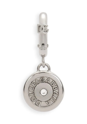 Dolce & Gabbana logo-plaque keyring - Silver