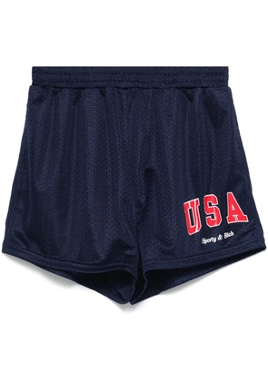 Sporty & Rich USA Mesh Disco shorts - Blue